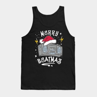 Boombox Christmas Merry Beatmas Oldschool Tank Top